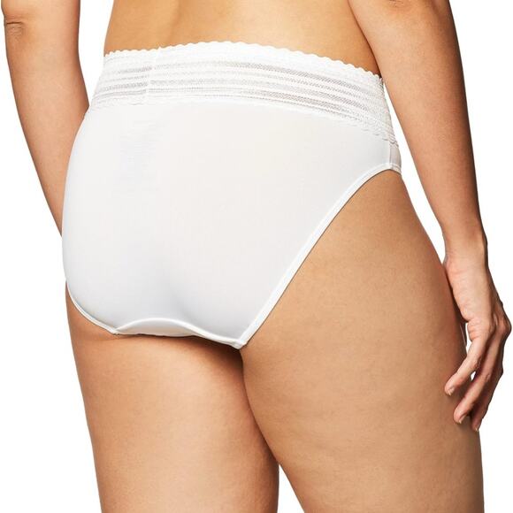 Warners 2X No Pinching, No Problems Dig-Free Comfort Waist Lace Microfiber Panty - Picture 2 of 7
